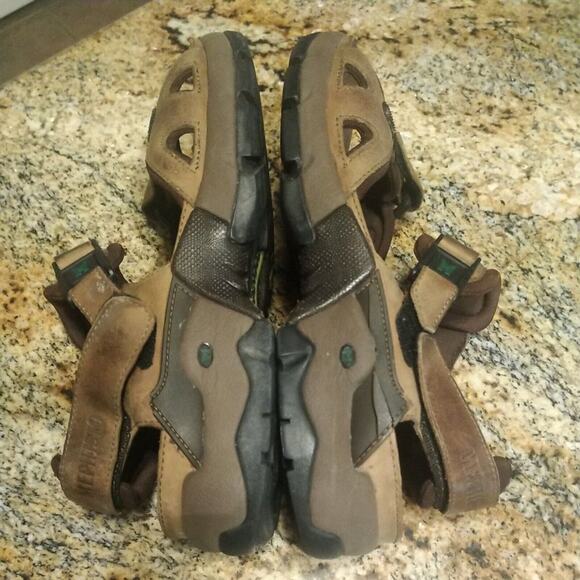 Mephisto Shark Brown Leather Anatomical Shock Absorbing Sandals Sz 43/ 9.5 - Picture 7 of 12